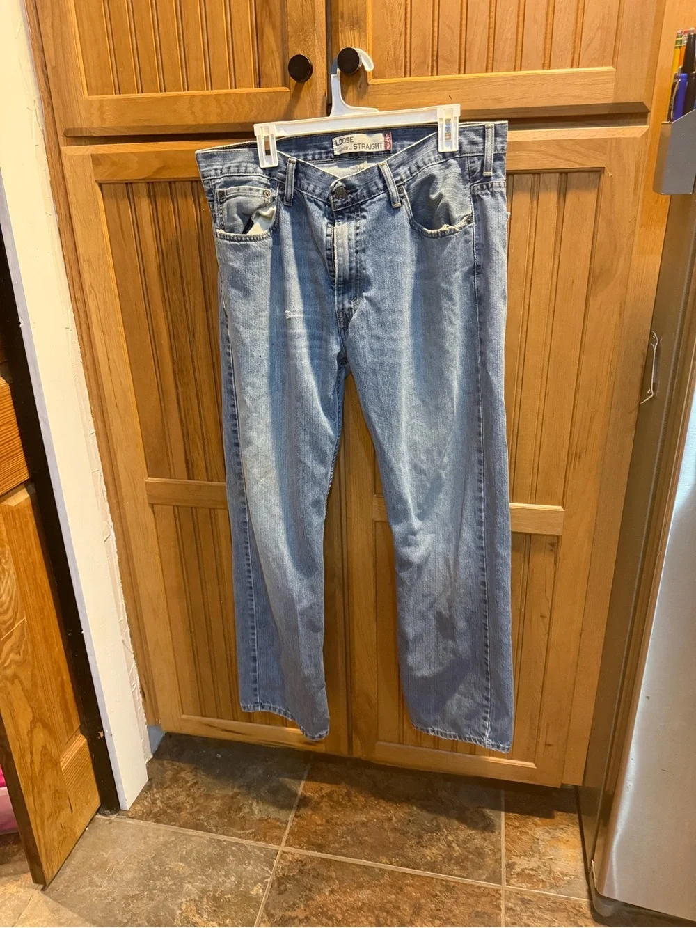Levi’s 569 Men's relaxed fit Jeans in Light Blue Denim 36x34